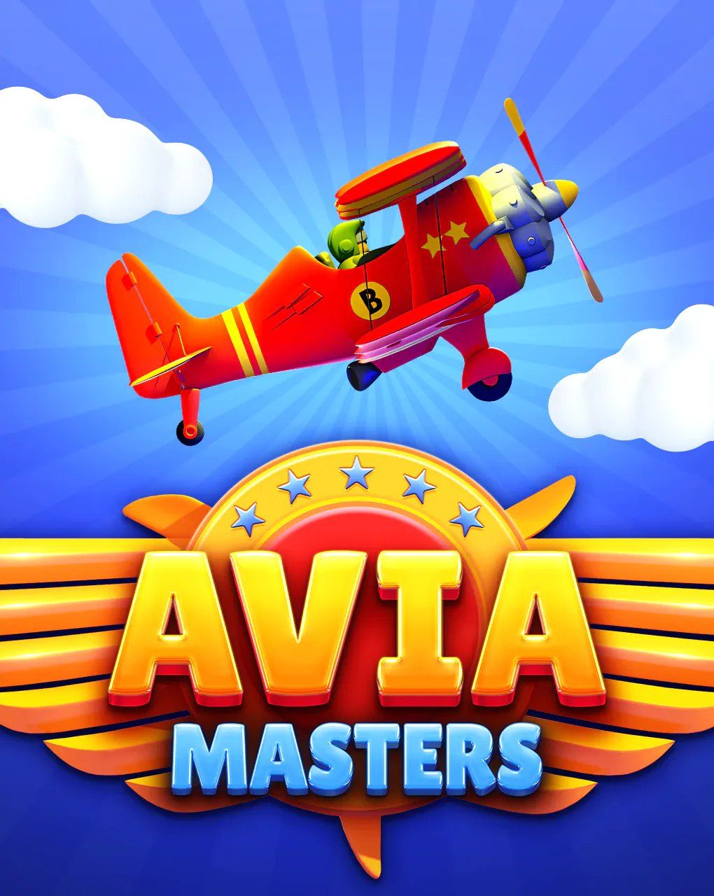 Aviamasters game artwork: a red biplane